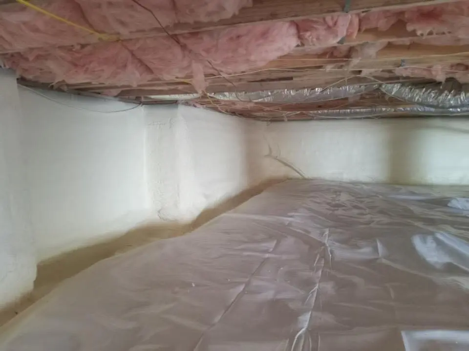 Crawl space encapsulation with closed-cell spray foam for Attic Insulation in Patton